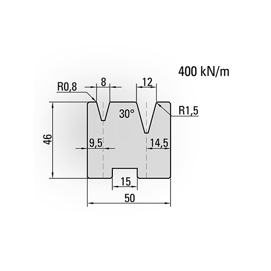 Press brake 2v dies