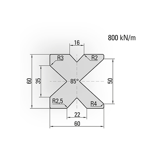 4V press brake die